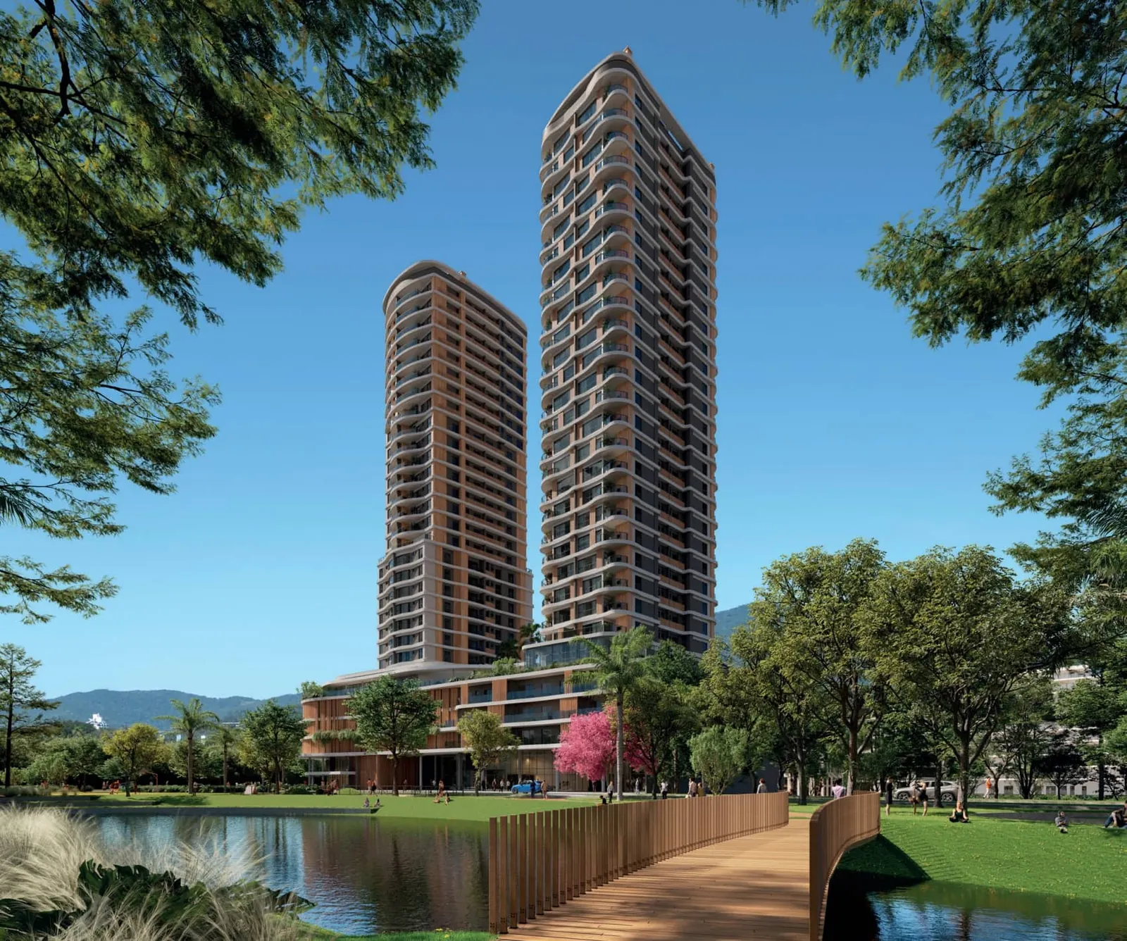 Perspectiva do empreendimento Valence Residence, no Vivapark Porto Belo